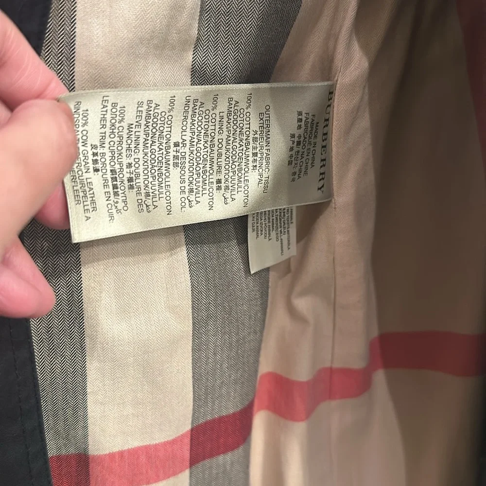 Burberry Brit Trench coat black removable hood check lining EXCELLENT condition - Picture 11 of 17